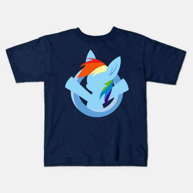 Plain Rainbow Dash Kids T-Shirt by Tridashie